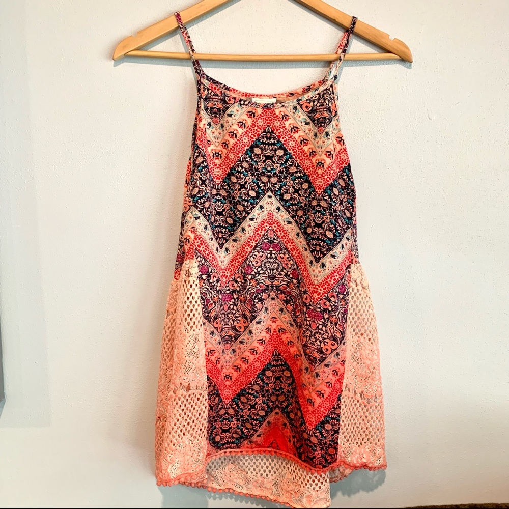 Daytrip patterned and knit top